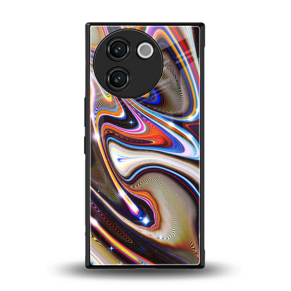 Psychedelic Marble back phone cover | glass case for vivo v30e