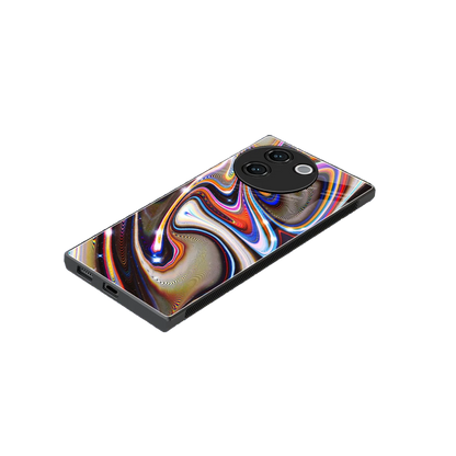 Psychedelic Marble stylish phone case for vivo v30e | glossy glass and slim fit