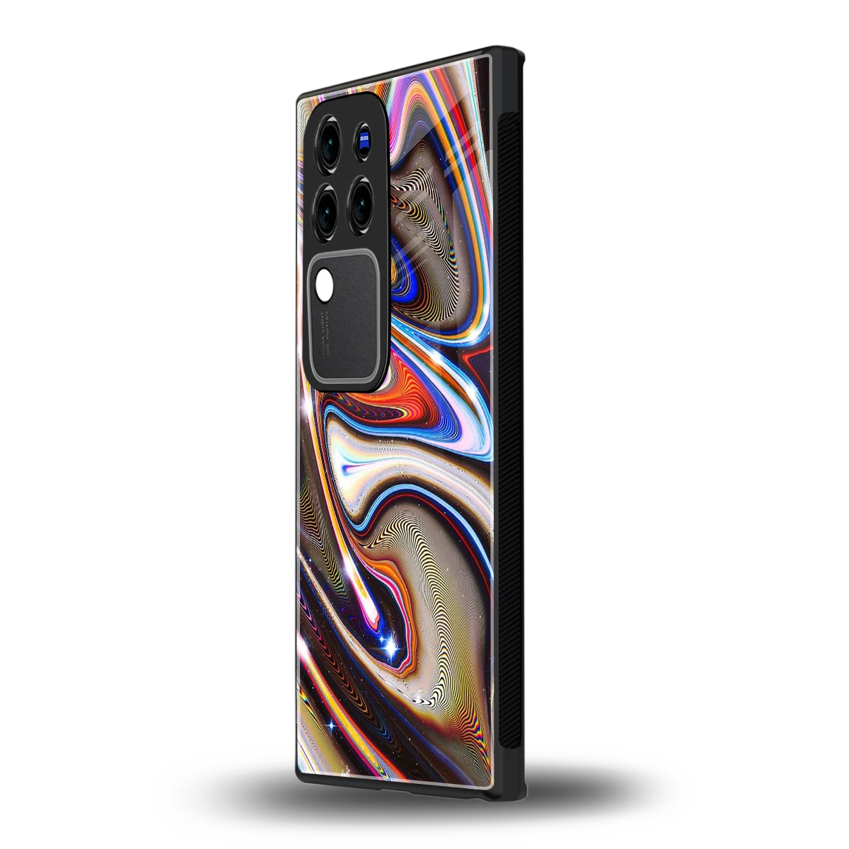 Psychedelic Marblevivo v30 pro mobile cover | shockproof glass phone case