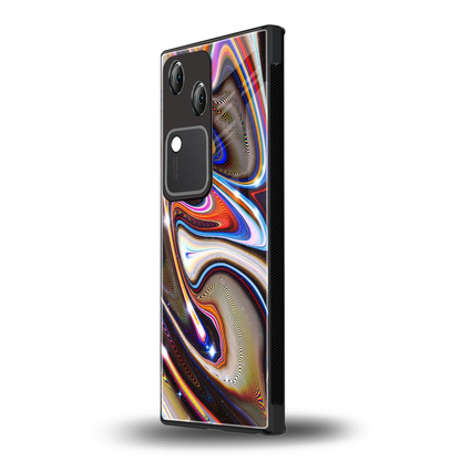 Psychedelic Marble vivo v30 mobile cover | shockproof glass phone case