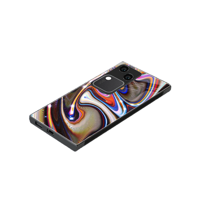 Psychedelic Marble stylish phone case for vivo v30 | glossy glass and slim fit
