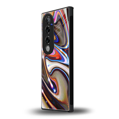 Psychedelic Marble vivo v40 pro mobile cover | shockproof glass phone case