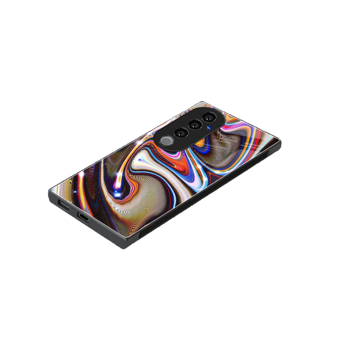 Psychedelic Marble stylish phone case for vivo v40 pro | glossy glass and slim fit