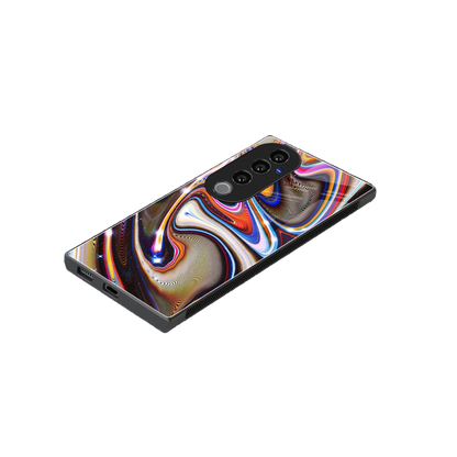 Psychedelic Marble stylish phone case for vivo v40 pro | glossy glass and slim fit