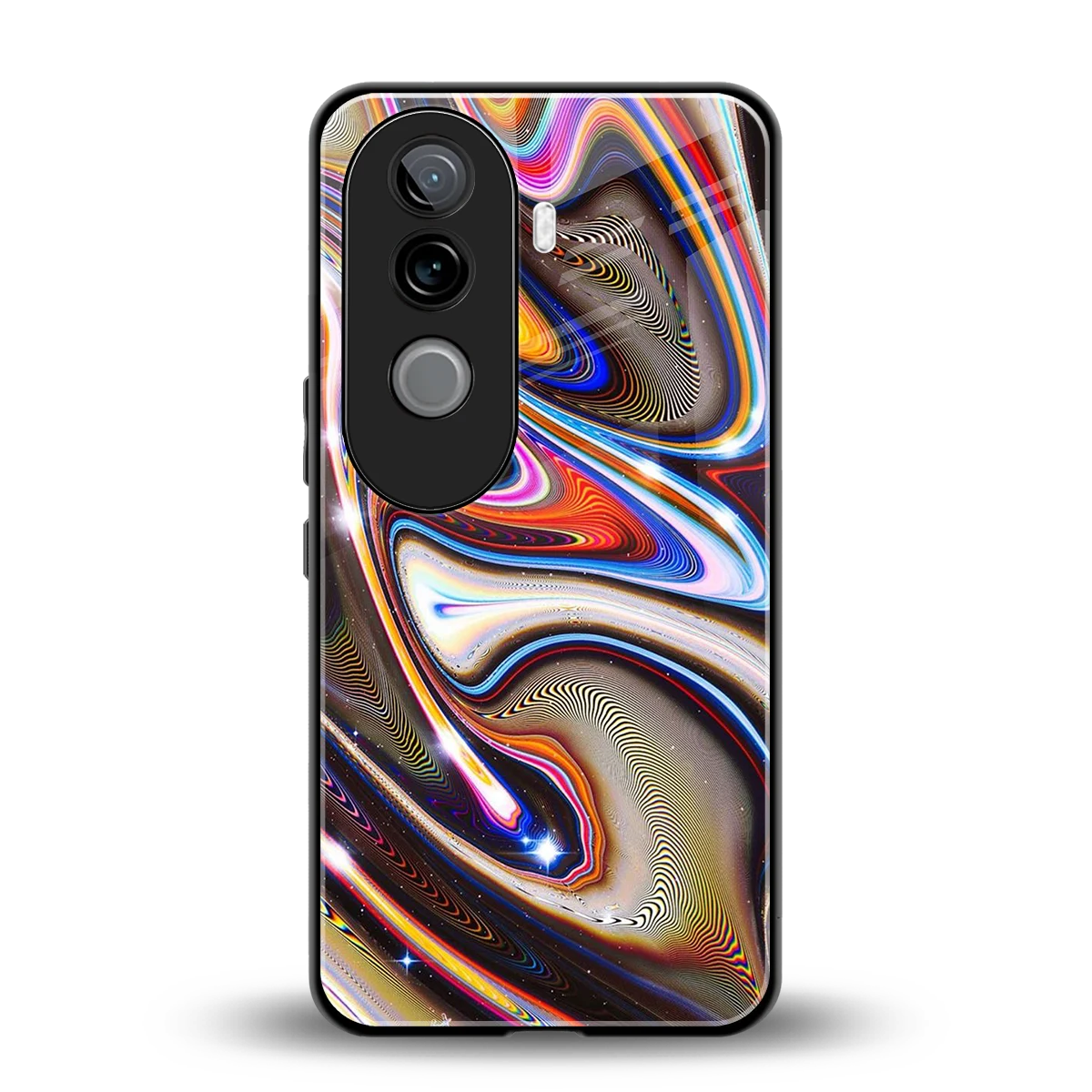 Psychedelic Marble back phone cover | glass case for vivo v40e