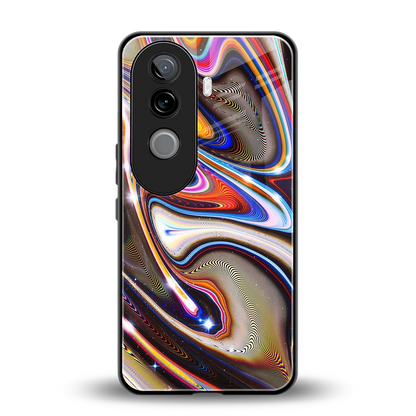 Psychedelic Marble back phone cover | glass case for vivo v40e