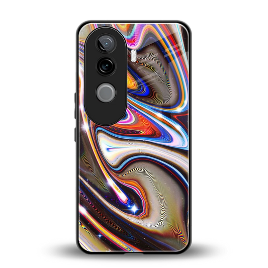 Psychedelic Marble back phone cover | glass case for vivo v40e