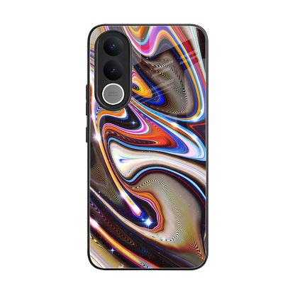 Psychedelic Marble back phone cover | glass case for vivo v70 fe