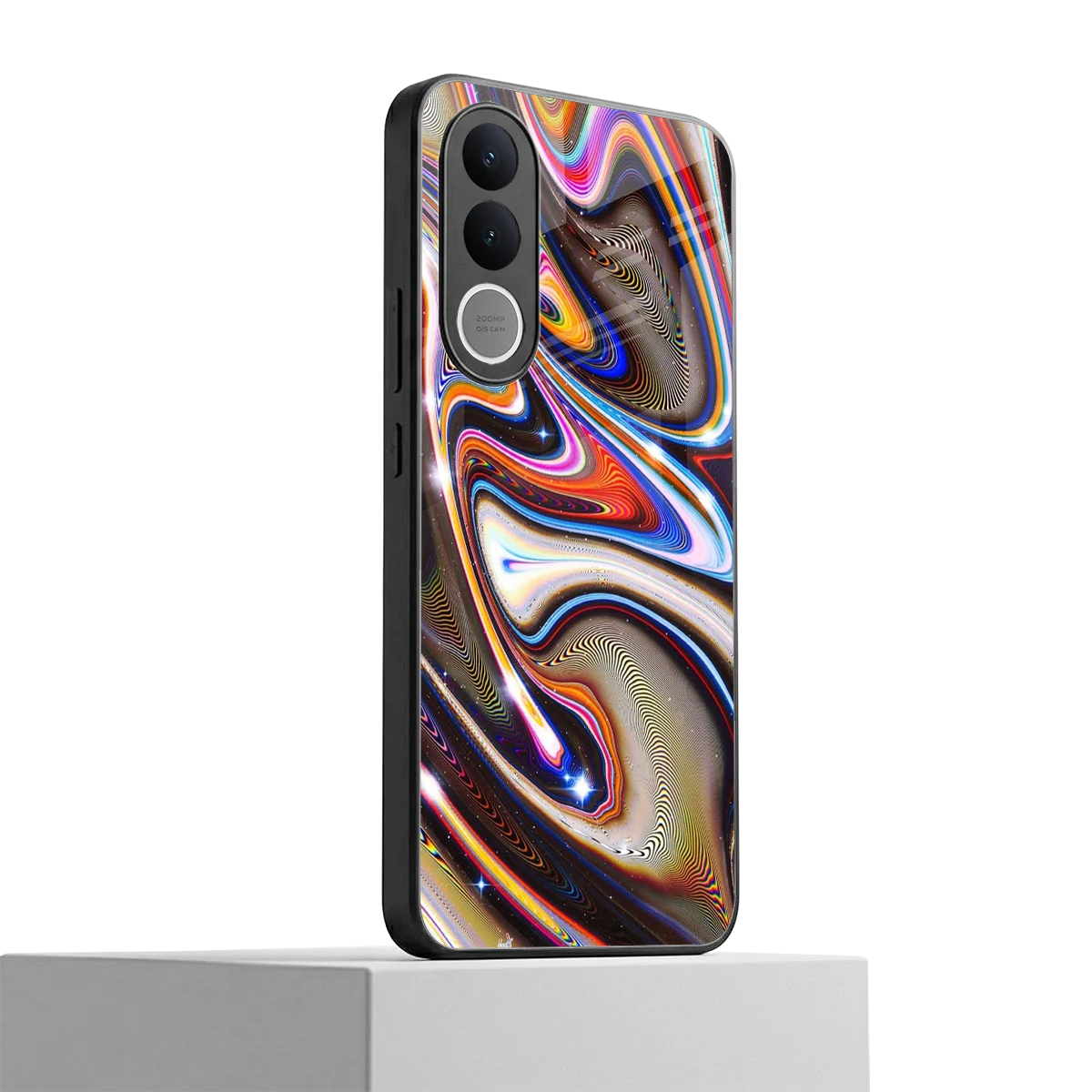 Psychedelic Marble vivo v70 fe mobile cover | shockproof glass phone case