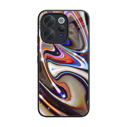 Psychedelic Marble back phone cover | glass case for vivo v70