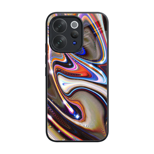Psychedelic Marble back phone cover | glass case for vivo v70