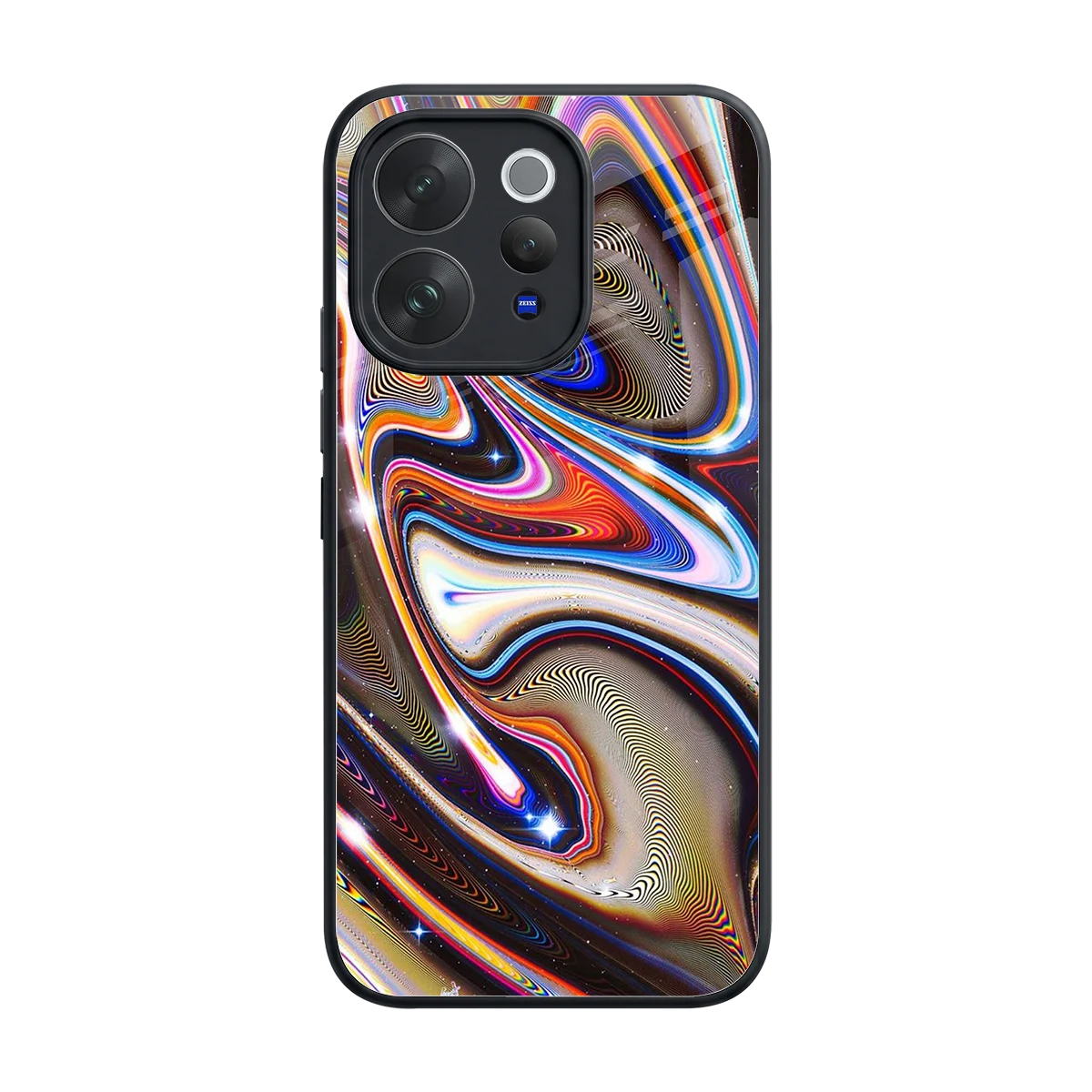 Psychedelic Marble back phone cover | glass case for vivo v70 elite