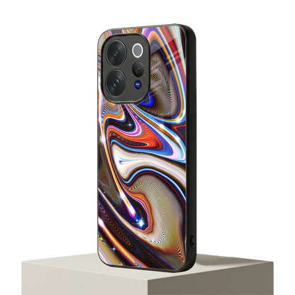 Psychedelic Marble vivo v70 mobile cover | shockproof glass phone case