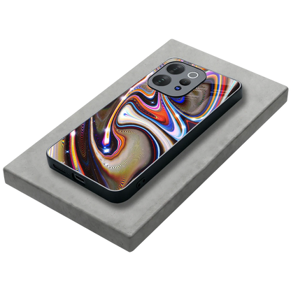 Psychedelic Marble stylish phone case for vivo v70 elite | glossy glass and slim fit