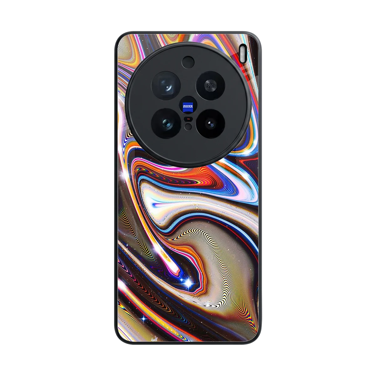 Psychedelic Marble back phone cover | glass case for vivo x200 pro
