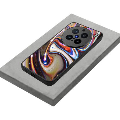 Psychedelic Marble stylish phone case for vivo x200 pro | glossy glass and slim fit