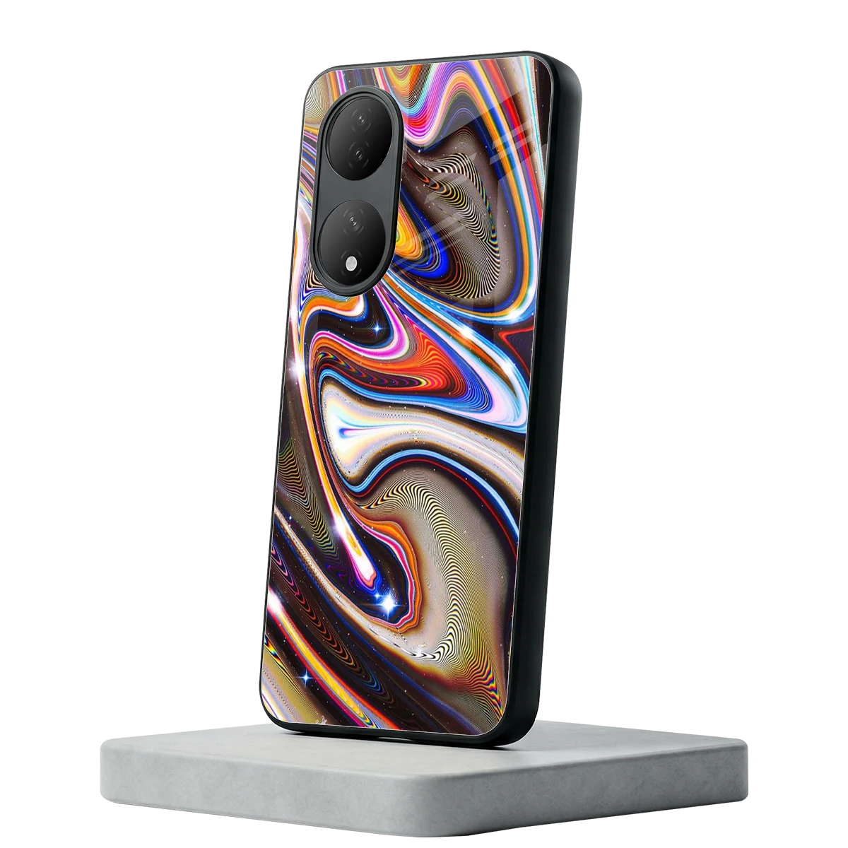 Psychedelic Marble Vivo-y100 mobile cover | shockproof glass phone case