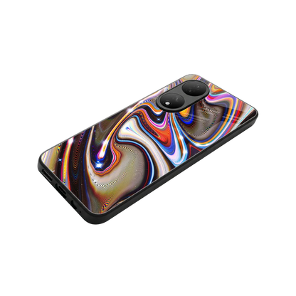 Psychedelic Marble stylish phone case for Vivo-y100 | glossy glass and slim fit