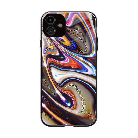 Psychedelic Marble back phone cover | glass case for iphone 12