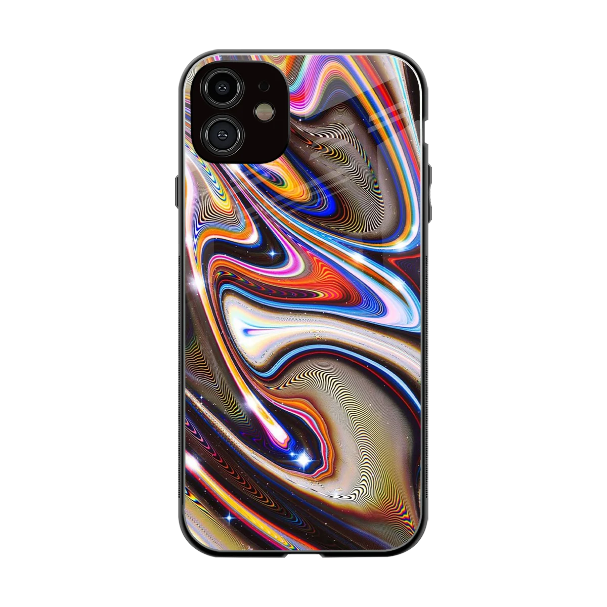 Psychedelic Marble back phone cover | glass case for iphone 11