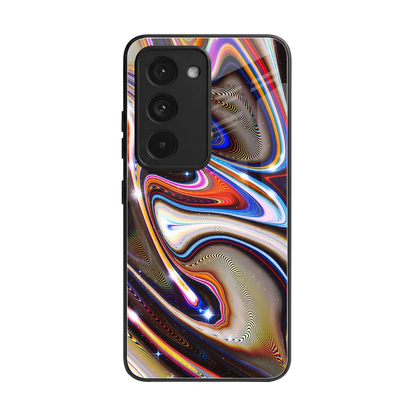 Psychedelic Marble back phone cover | glass case for redmi 15 5g