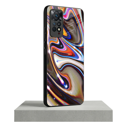 Psychedelic Marble redmi note 11 pro mobile cover | shockproof glass phone case
