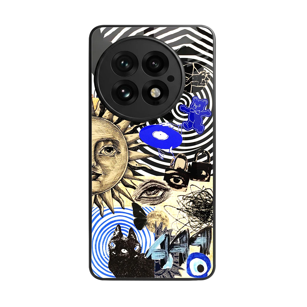 Psychedelic Vibes back phone cover | glass case for oneplus 13