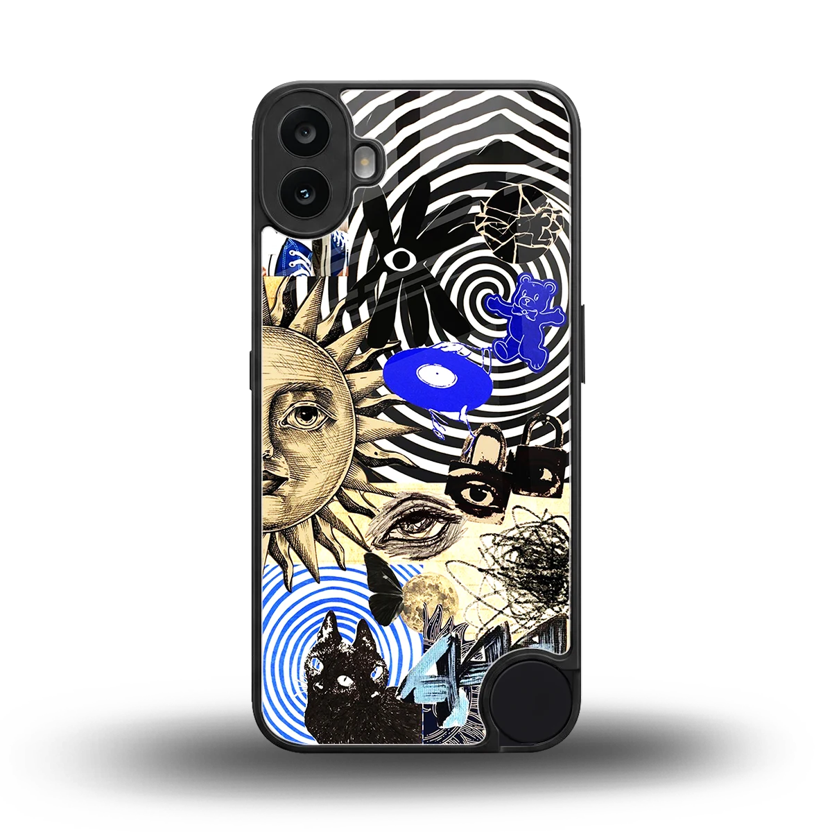 Psychedelic Vibes back phone cover | glass case for cmf nothing phone 1