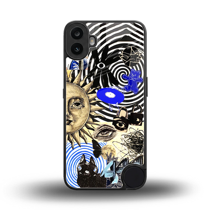 Psychedelic Vibes back phone cover | glass case for cmf nothing phone 1