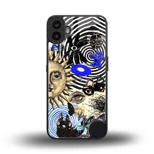 Psychedelic Vibes back phone cover | glass case for cmf nothing phone 1