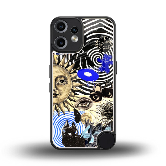 Psychedelic Vibes back phone cover | glass case for cmf nothing phone 2 pro