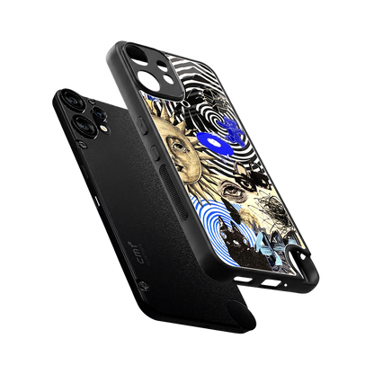Psychedelic Vibes sleek cmf nothing phone 2 pro cover with tempered glass back and TPU edges