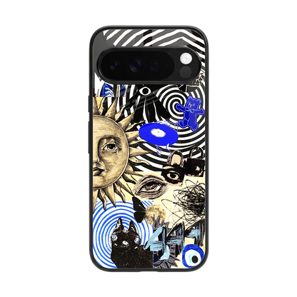 Psychedelic Vibes back phone cover | glass case for google pixel 10 pro xl