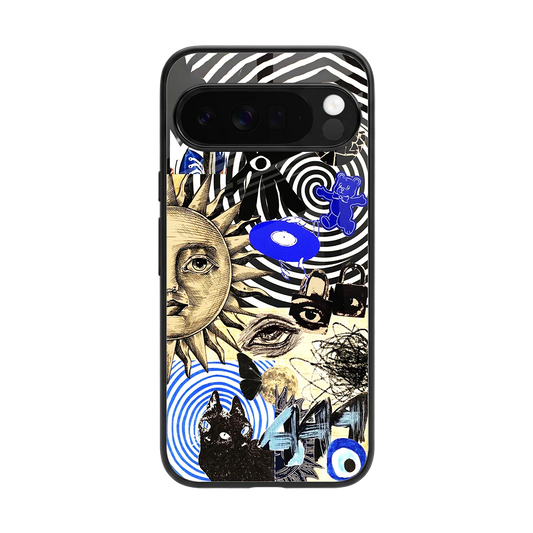 Psychedelic Vibes back phone cover | glass case for google pixel 10 pro xl