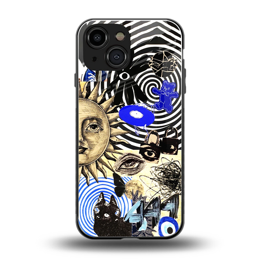 Psychedelic Vibes back phone cover | glass case for iphone 12 mini