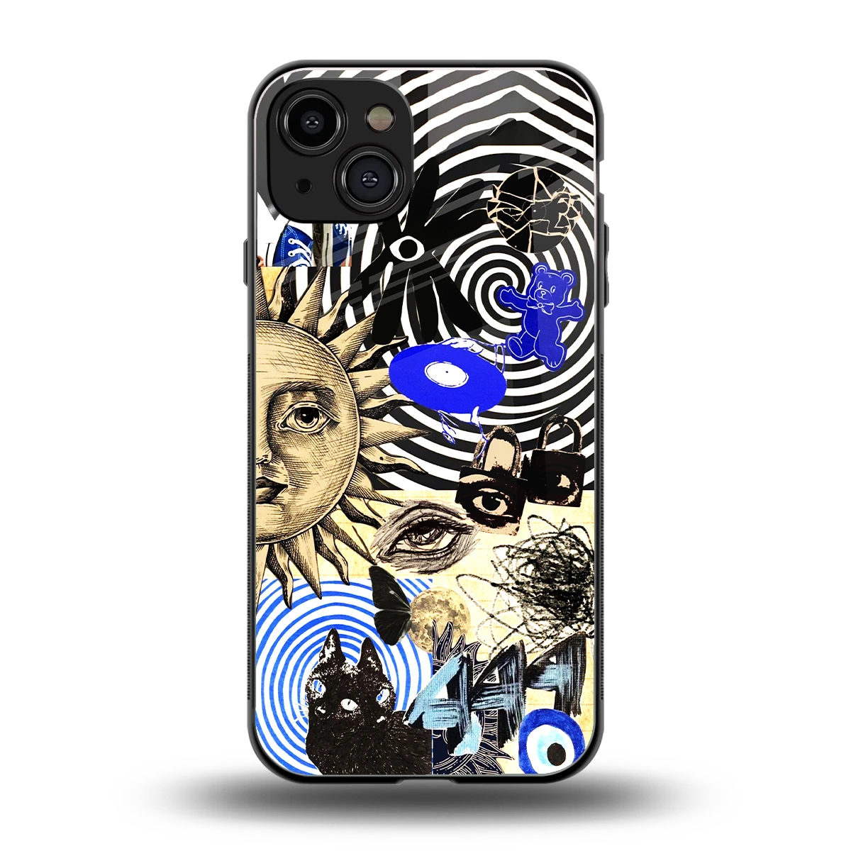 Psychedelic Vibes back phone cover | glass case for iphone 15