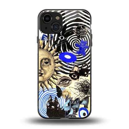 Psychedelic Vibes back phone cover | glass case for iphone 15