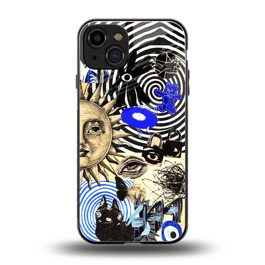 Psychedelic Vibes back phone cover | glass case for iphone 15