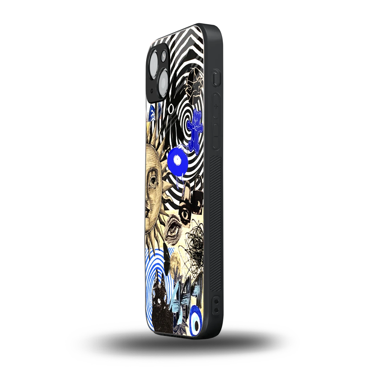Psychedelic Vibes iphone 15 mobile cover | shockproof glass phone case