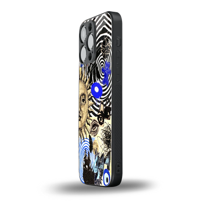Psychedelic Vibes iphone 16 pro max mobile cover | shockproof glass phone case