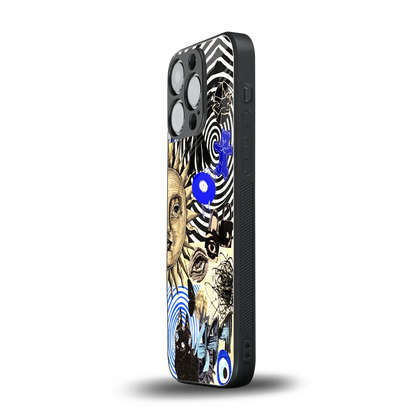 Psychedelic Vibes iphone 16 pro mobile cover | shockproof glass phone case