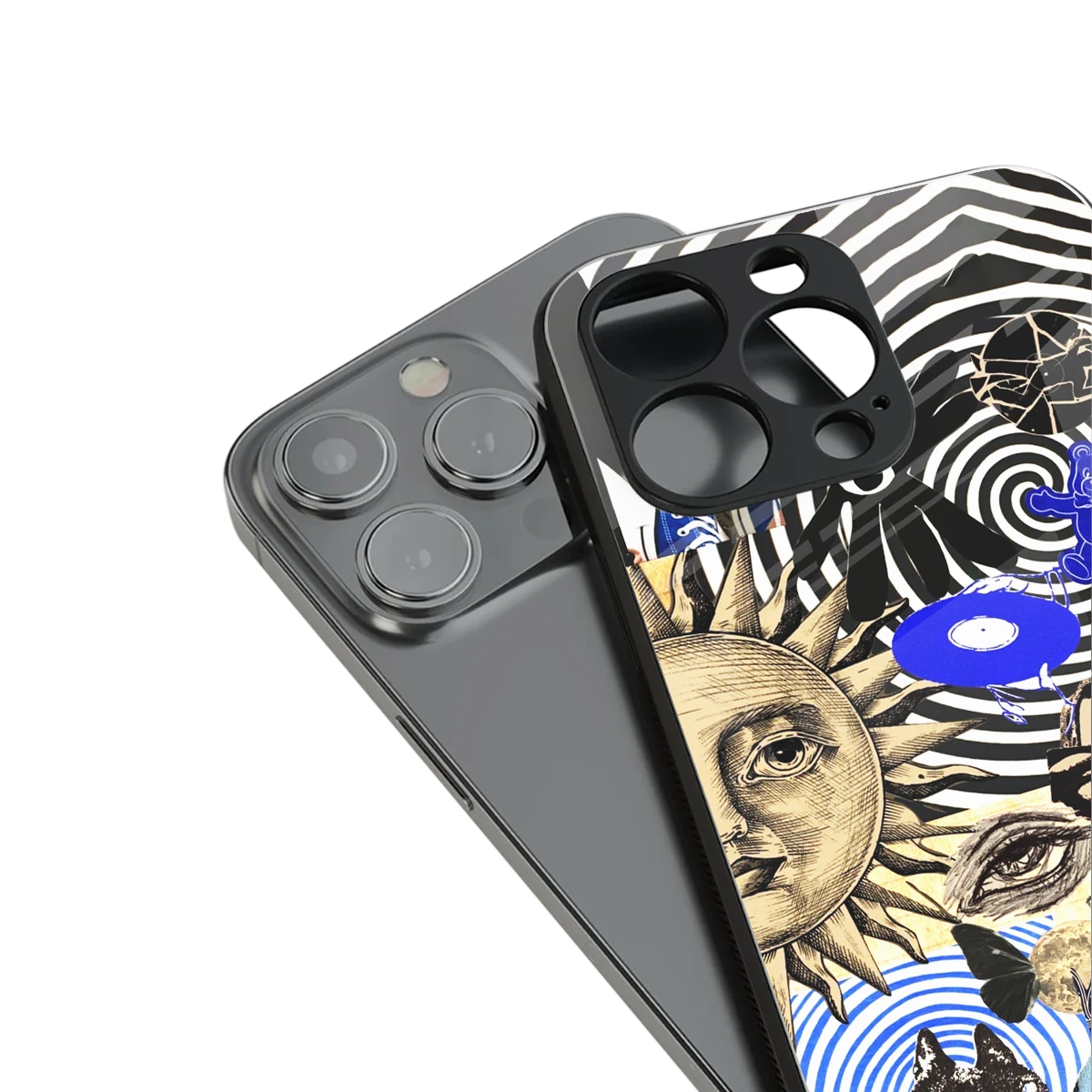 Psychedelic Vibes stylish phone case for iphone 14 | glossy glass and slim fit