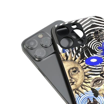 Psychedelic Vibes stylish phone case for iphone 13 mini | glossy glass and slim fit