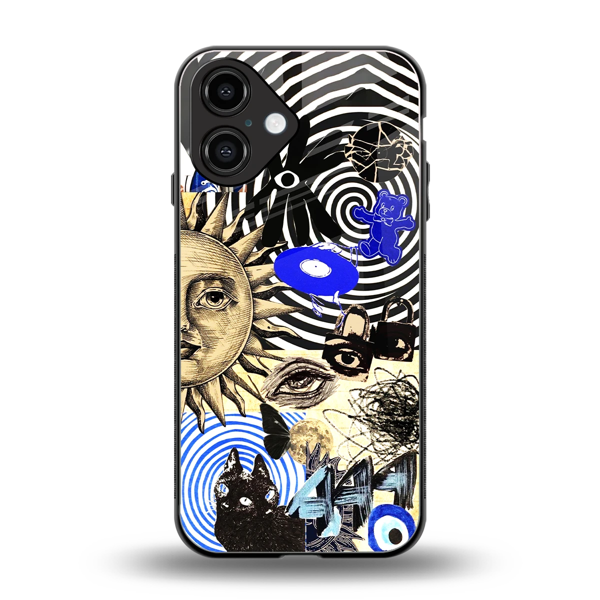 Psychedelic Vibes back phone cover | glass case for iphone 16
