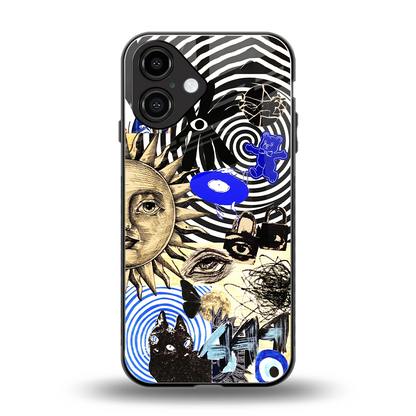 Psychedelic Vibes back phone cover | glass case for iphone 16