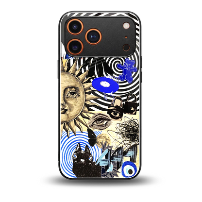 Psychedelic Vibes back phone cover | glass case for iphone 17 pro
