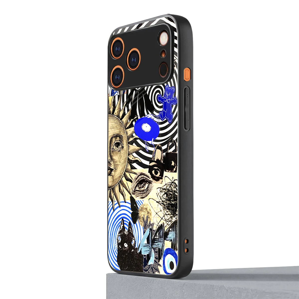 Psychedelic Vibes iphone 17 pro mobile cover | shockproof glass phone case