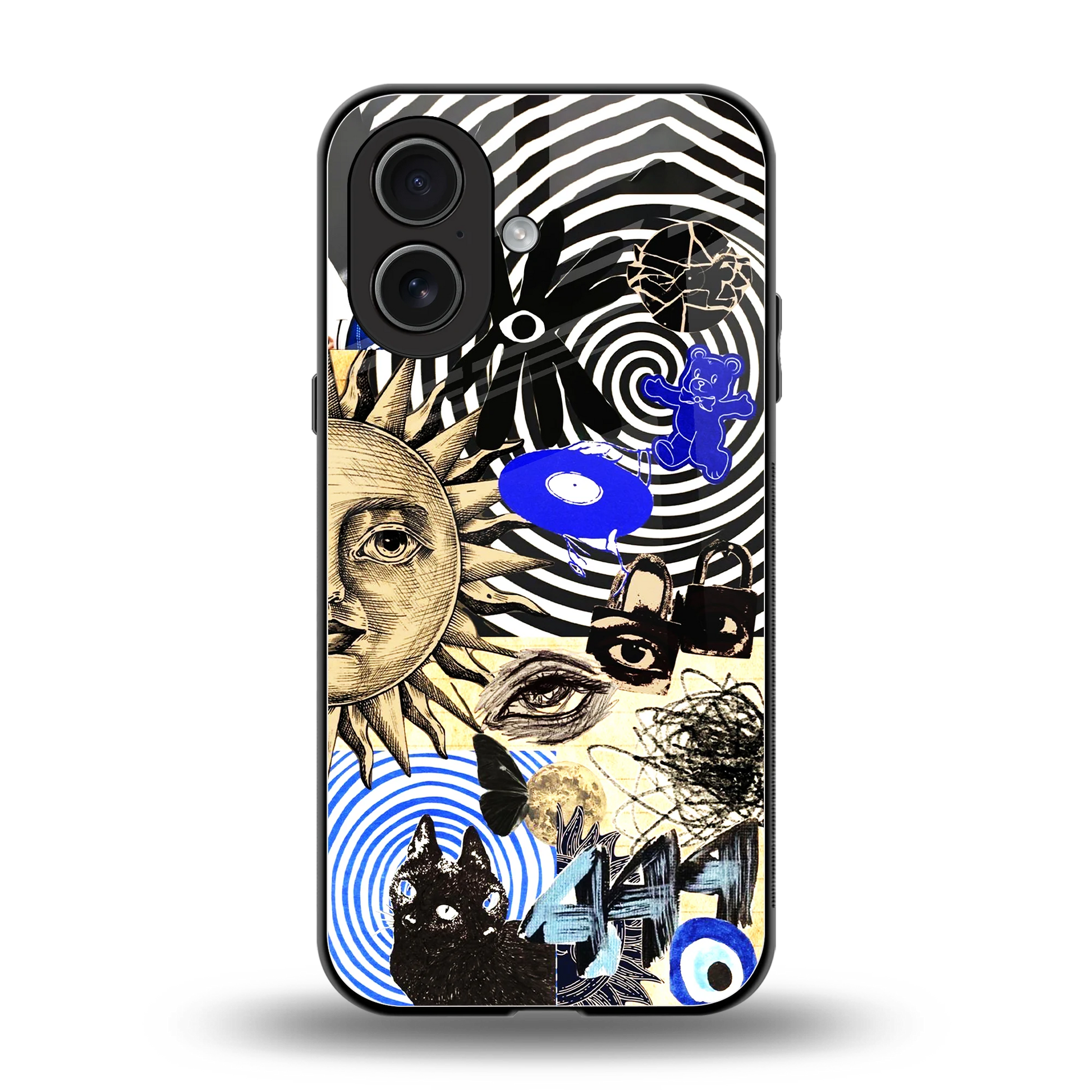 Psychedelic Vibes back phone cover | glass case for iphone 17