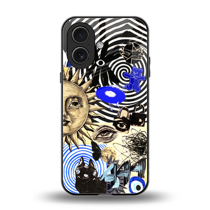 Psychedelic Vibes back phone cover | glass case for iphone 17
