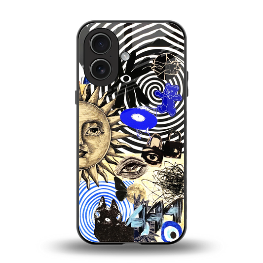 Psychedelic Vibes back phone cover | glass case for iphone 17
